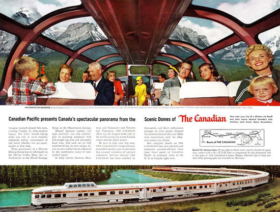 Canadian Pacific Canadas Scenic Domes 1956 | Vintage Travel Posters 1891-1970