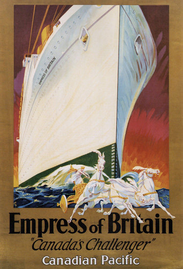 Canadian Pacific Empress Britain Challenger 1932 | Vintage Travel Posters 1891-1970