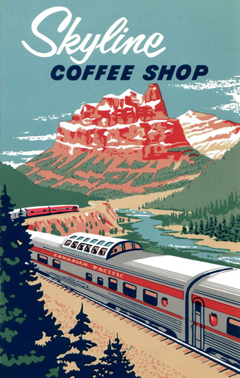 Canadian Pacific Skyline Coffee Shop 1964 | Vintage Travel Posters 1891-1970