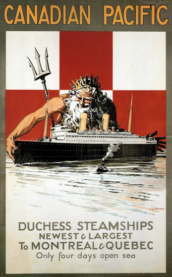 Canadian Pacific Steamships Montreal 1929 | Vintage Travel Posters 1891-1970