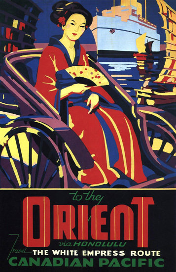 Canadian Pacific To The Orient Via Honolulu 1933 | Vintage Travel Posters 1891-1970