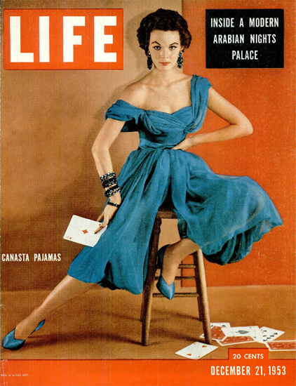Canasta Pajamas 21 Dec 1953 Copyright Life Magazine | Life Magazine Color Photo Covers 1937-1970