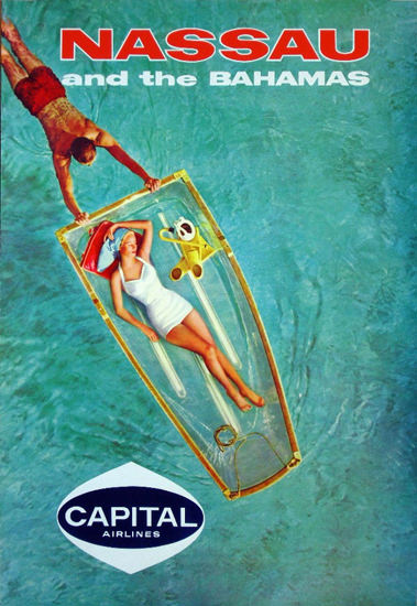 Capital Airlines Nassau And The Bahamas 1960s | Sex Appeal Vintage Ads and Covers 1891-1970