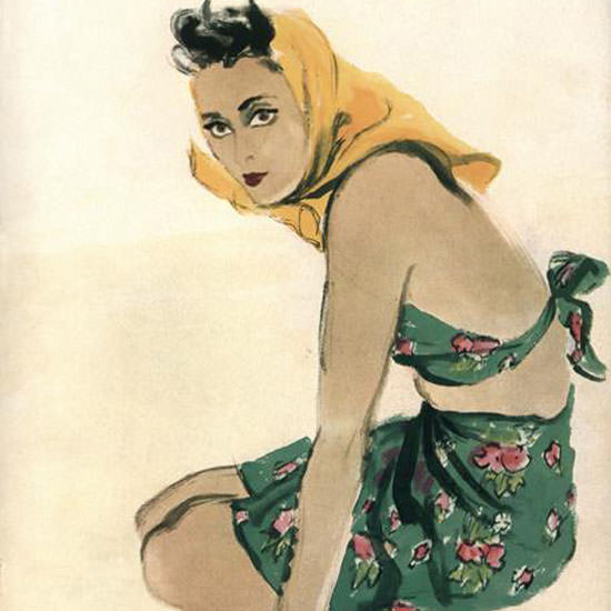 Carl Erickson Vogue Cover 1935-12-15 Copyright crop | Best of 1930s Ad and Cover Art