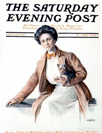 Carol Aus Saturday Evening Post Cover Art 1910_09_24 | The Saturday Evening Post Graphic Art Covers 1892-1930