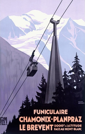 Chamonix-Planpraz Le Brevent Mont Blanc | Vintage Travel Posters 1891-1970