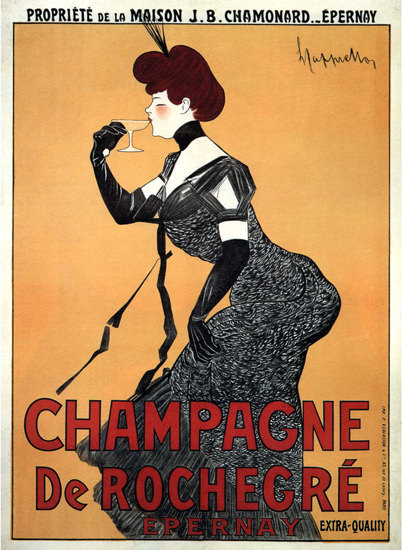 Champagne De Rochegre Epernay France | Sex Appeal Vintage Ads and Covers 1891-1970