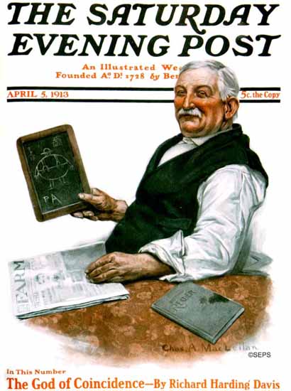 Charles A MacLellan Artist Saturday Evening Post 1913_04_05 | The Saturday Evening Post Graphic Art Covers 1892-1930