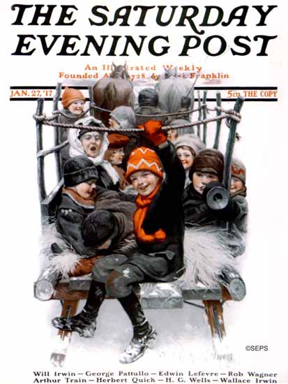 Charles A MacLellan Artist Saturday Evening Post 1917_01_27 | The Saturday Evening Post Graphic Art Covers 1892-1930