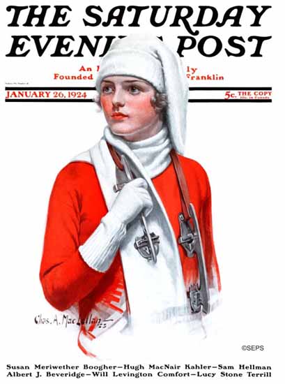 Charles A MacLellan Artist Saturday Evening Post 1924_01_26 | The Saturday Evening Post Graphic Art Covers 1892-1930