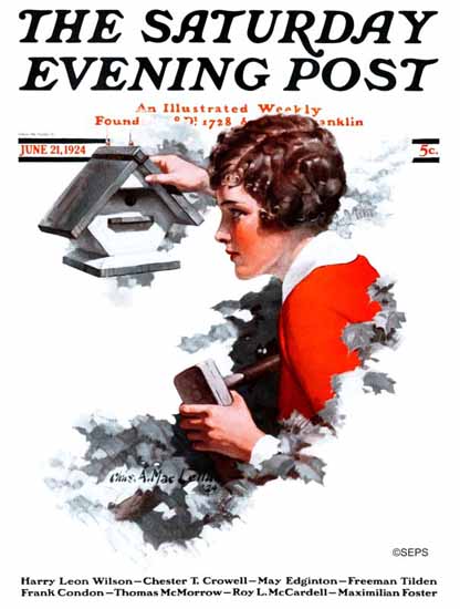 Charles A MacLellan Cover Artist Saturday Evening Post 1924_06_21 | The Saturday Evening Post Graphic Art Covers 1892-1930