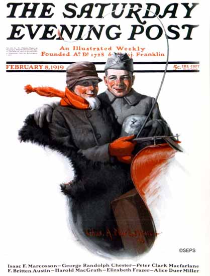 Charles A MacLellan Saturday Evening Post 1919_02_08 | The Saturday Evening Post Graphic Art Covers 1892-1930