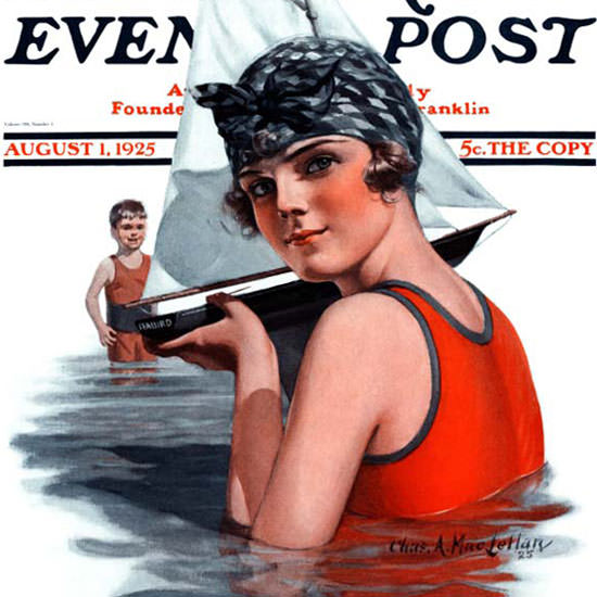 Charles A MacLellan Saturday Evening Post 1925_08_01 Copyright crop | Best of Vintage Cover Art 1900-1970