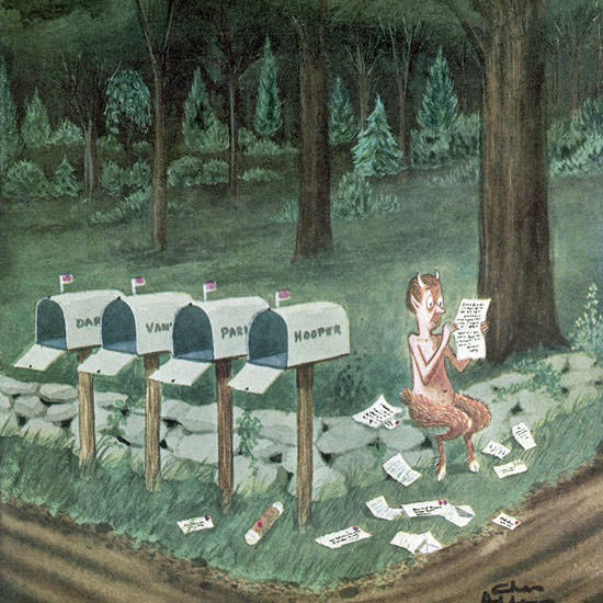 Charles Addams The New Yorker 1960_07_30 Copyright crop | Best of Vintage Cover Art 1900-1970