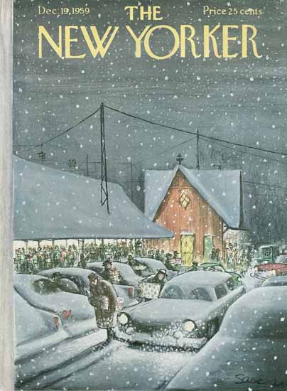 Charles D Saxon The New Yorker 1959_12_19 Copyright | The New Yorker Graphic Art Covers 1946-1970