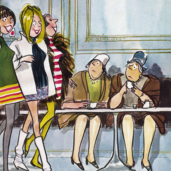 Charles D Saxon The New Yorker 1968_03_30 Copyright crop | Best of 1960s Ad and Cover Art