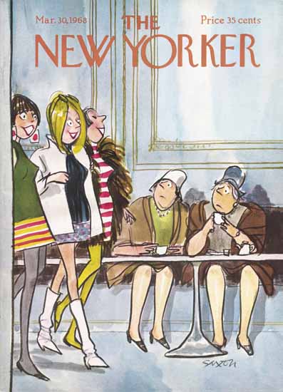 Charles D Saxon The New Yorker 1968_03_30 Copyright | The New Yorker Graphic Art Covers 1946-1970