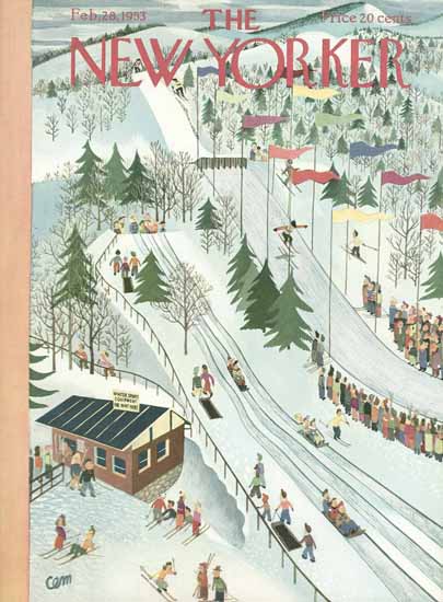 Charles E Martin The New Yorker 1953_02_28 Copyright | New Yorker -1970 Charles E Martin The New Yorker 1953_02_28 Copyright | The New Yorker Graphic Art Covers 1946-1970