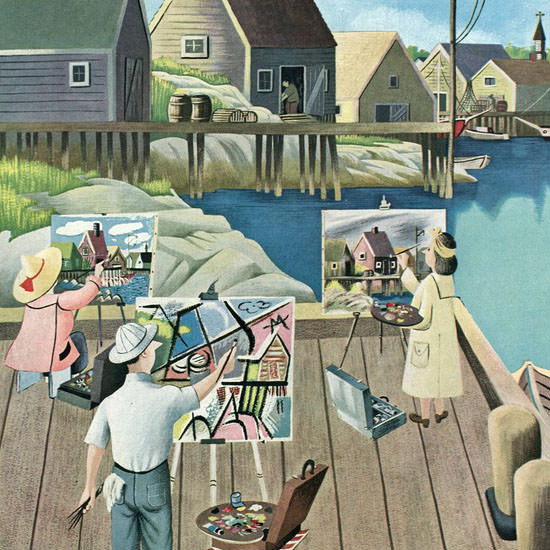 Charles E Martin The New Yorker 1953_08_15 Copyright crop | Best of Vintage Cover Art 1900-1970