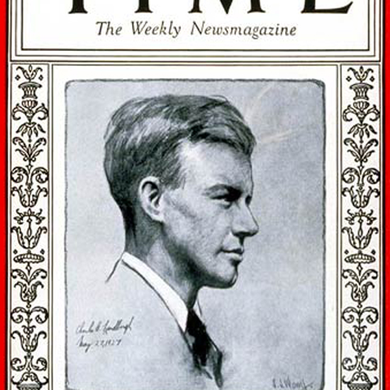 Charles Lindbergh Man of the Year Time Magazine 1928-01 crop | Best of 1920s Ad and Cover Art