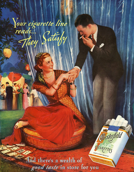 Chesterfield Gypsy Queen Fortune Teller 1930s | Sex Appeal Vintage Ads and Covers 1891-1970