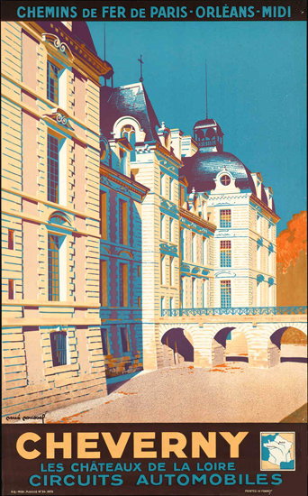 Cheverny 1930s Circuits Automobiles | Vintage Travel Posters 1891-1970