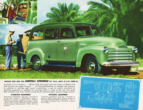 Chevrolet 3116 Carryall Suburban 1952 | Vintage Cars 1891-1970