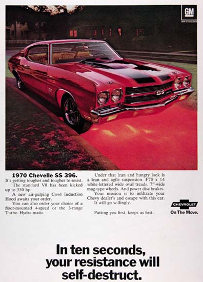Chevrolet Chevelle 396 SS 1970 Your Resistance | Vintage Cars 1891-1970