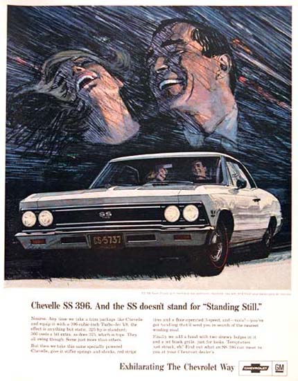 Chevrolet Chevelle SS 396 SS Standing Still 1966 | Vintage Cars 1891-1970