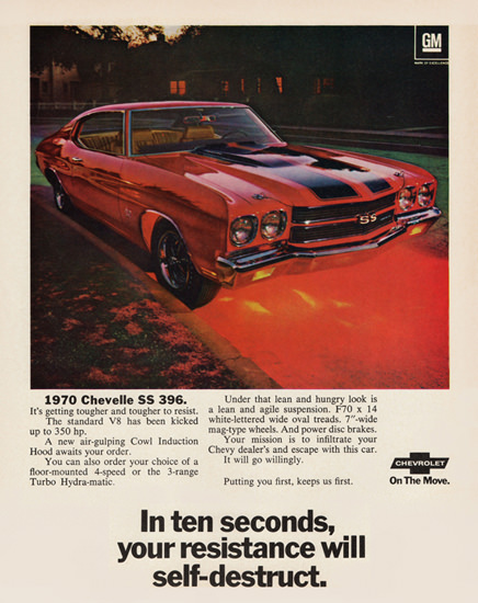 Chevrolet Chevelle SS 396 Sport 350 HP 1970 | Vintage Cars 1891-1970