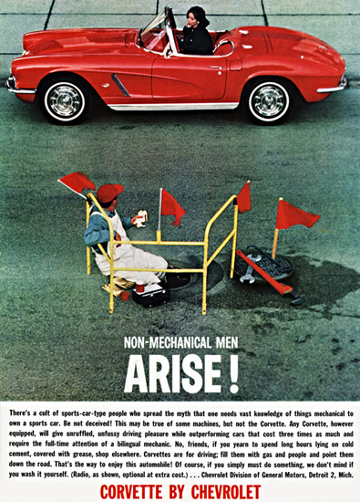 Chevrolet Corvette 1962 Non Mechanical Men | Vintage Cars 1891-1970