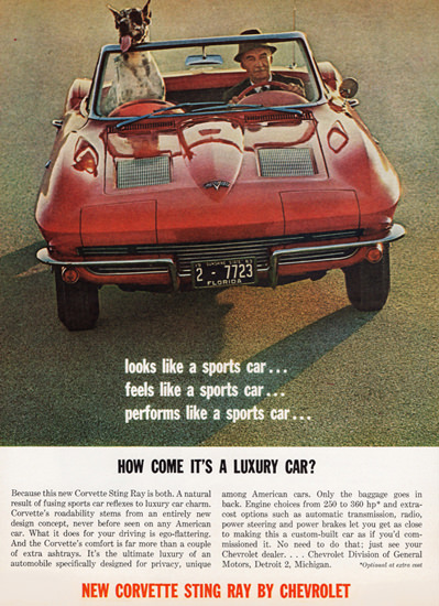 Chevrolet Corvette Sting Ray Convertible 1963 | Vintage Cars 1891-1970