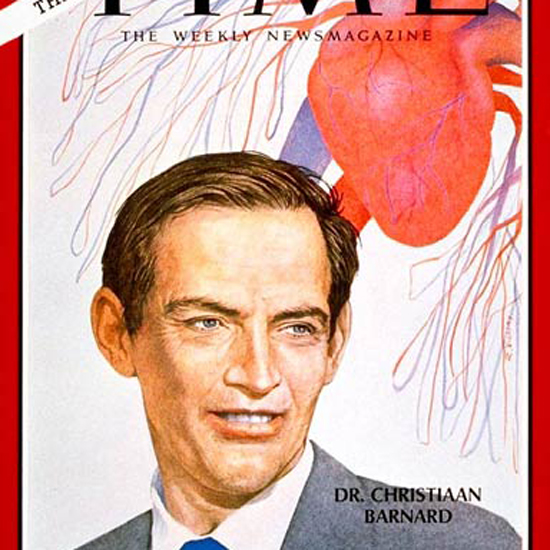 Christiaan Barnard Time Magazine 1967-12 crop | Best of 1960s Ad and Cover Art