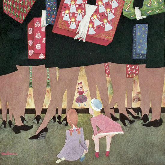 Christina Malman The New Yorker 1942_12_12 Copyright crop | Best of Vintage Cover Art 1900-1970