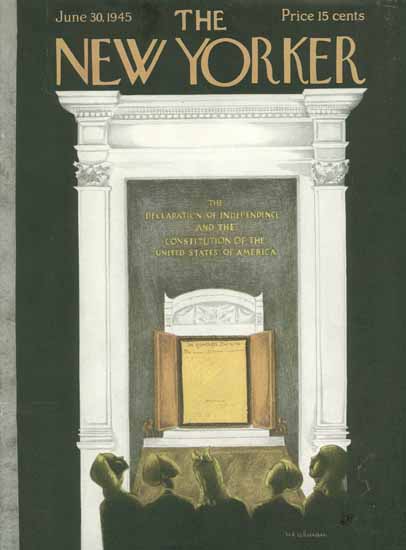 Christina Malman The New Yorker 1945_06_30 Copyright | New Yorker 1925-45 Christina Malman The New Yorker 1945_06_30 Copyright | The New Yorker Graphic Art Covers 1925-1945