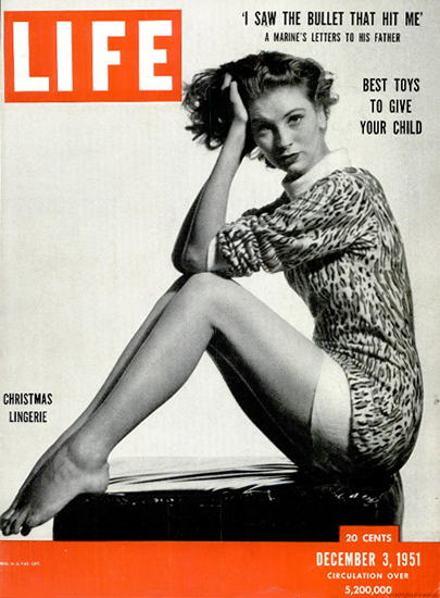 Christmas Lingerie 3 Dec 1951 Copyright Life Magazine | Life Magazine BW Photo Covers 1936-1970