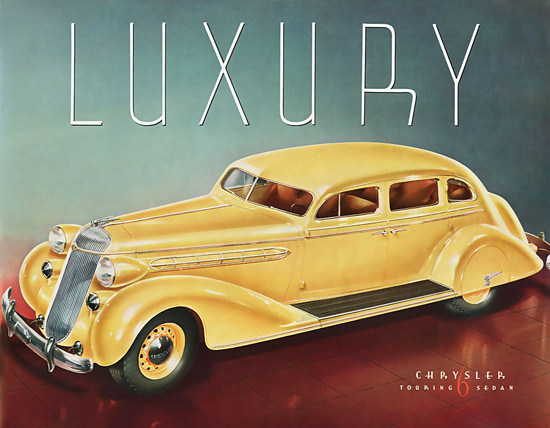 Chrysler Luxury Touring 6 Sedan Yellow 1936 | Vintage Cars 1891-1970
