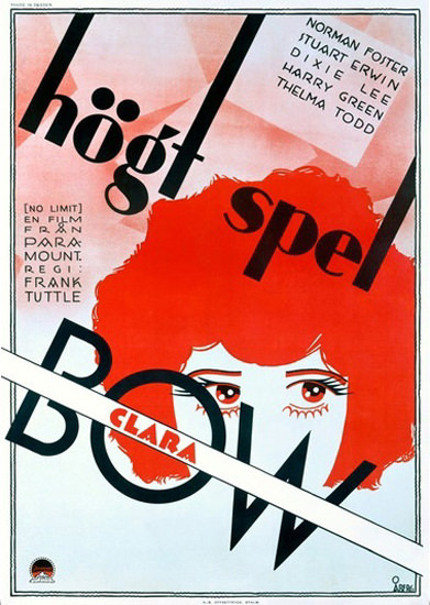 Clara Bow Hoegt Spel Film Norman Foster | Vintage Ad and Cover Art 1891-1970