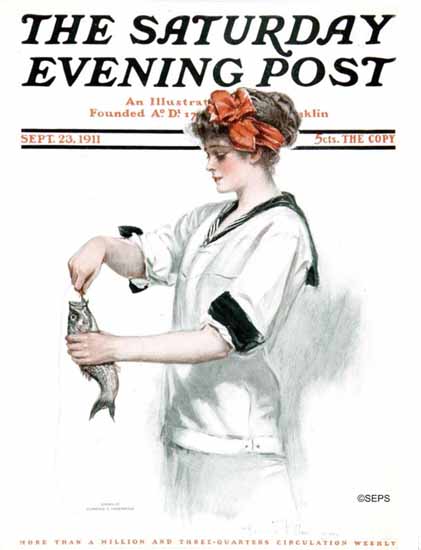 Clarence F Underwood Artist Saturday Evening Post 1911_09_23 | The Saturday Evening Post Graphic Art Covers 1892-1930