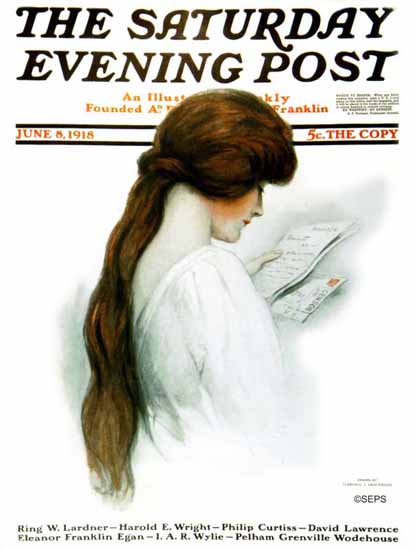 Clarence F Underwood Artist Saturday Evening Post 1918_06_08 | The Saturday Evening Post Graphic Art Covers 1892-1930