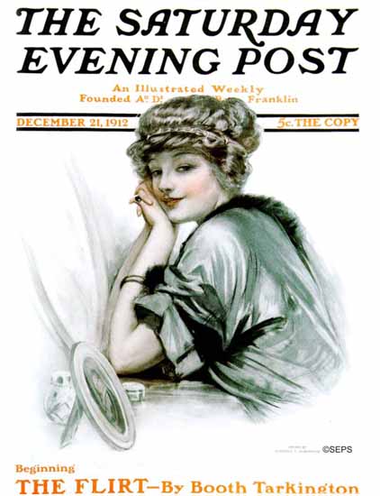 Clarence F Underwood Cover Artist Saturday Evening Post 1912_12_21 | The Saturday Evening Post Graphic Art Covers 1892-1930