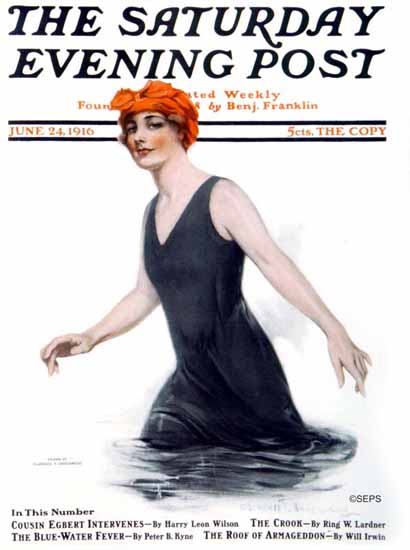 Clarence F Underwood Cover Artist Saturday Evening Post 1916_06_24 | The Saturday Evening Post Graphic Art Covers 1892-1930