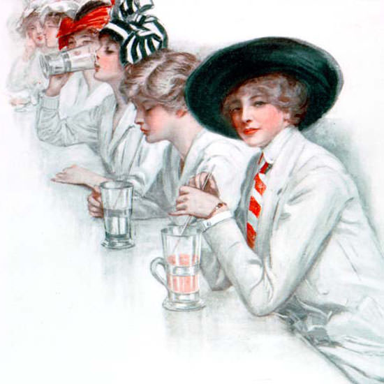 Clarence F Underwood Saturday Evening Post 1912_07_27 Copyright crop | Best of 1891-1919 Ad and Cover Art