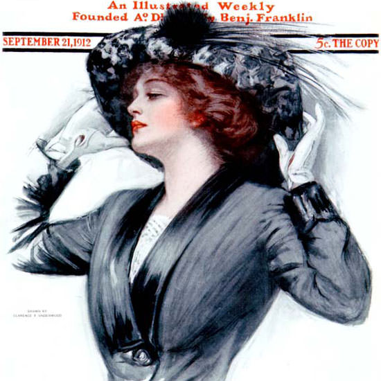 Clarence F Underwood Saturday Evening Post 1912_09_21 Copyright crop | Best of Vintage Cover Art 1900-1970