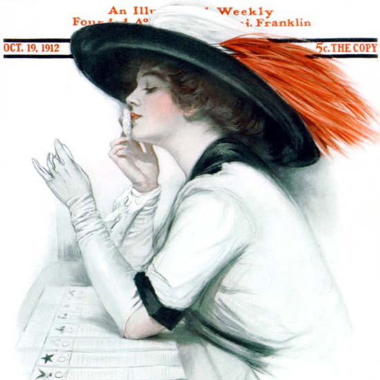 Clarence F Underwood Saturday Evening Post 1912_10_19 Copyright crop | Best of 1891-1919 Ad and Cover Art