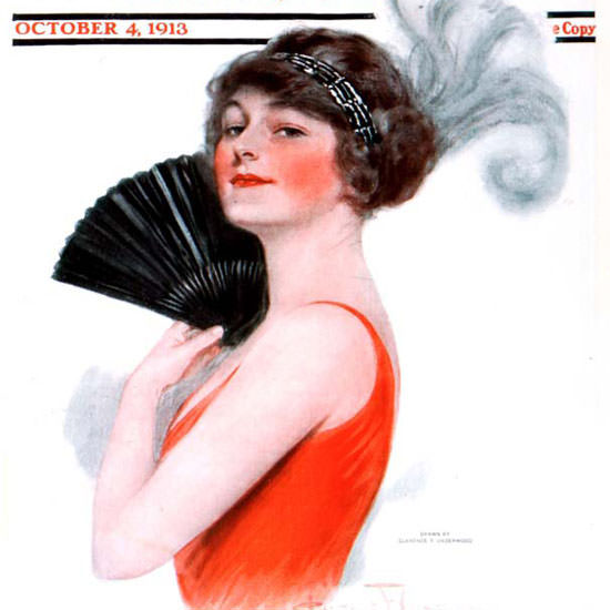 Clarence F Underwood Saturday Evening Post 1913_10_04 Copyright crop | Best of Vintage Cover Art 1900-1970