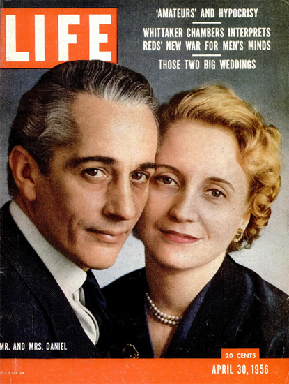 Clifton Daniel and Margaret Truman 30 Apr 1956 Copyright Life Magazine | Life Magazine Color Photo Covers 1937-1970