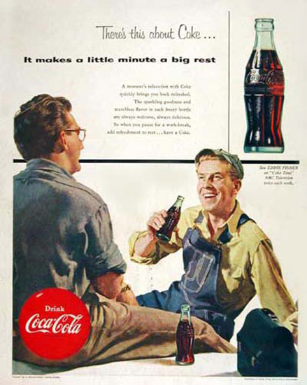 Coca-Cola 1954 Workbreak | Vintage Ad and Cover Art 1891-1970