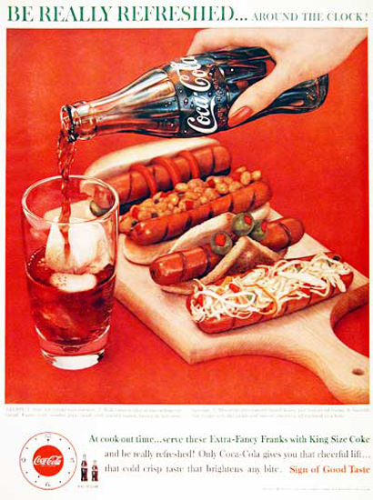 Coca-Cola 1960 Hot Dogs | Vintage Ad and Cover Art 1891-1970
