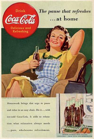 Coca-Cola At Home 1939 | Sex Appeal Vintage Ads and Covers 1891-1970